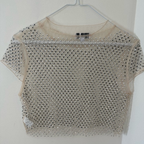 HOT & DELICIOUS - sheer sparkly crop top, medium - Picture 2 of 2